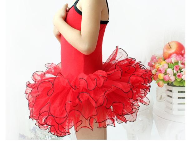Girl's cotton and spandex camisole ballet dance dress