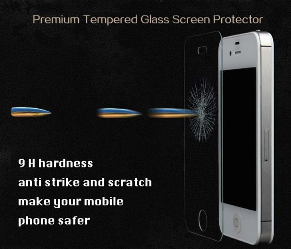 iPhone tempered glass screen protector 0.33 mm 9H 2.5D round edge high transparency
