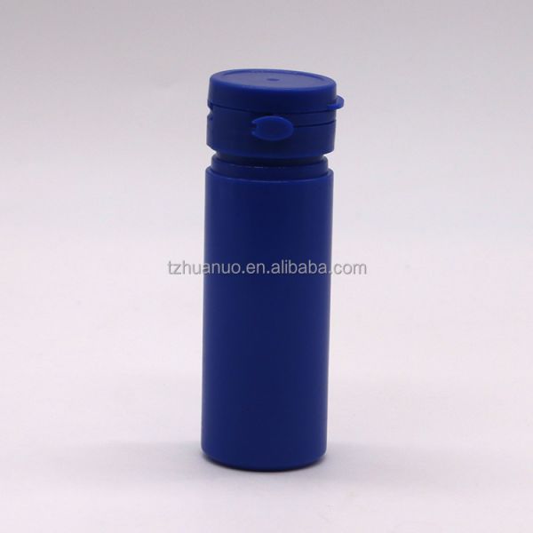 Tipo de sellado de arranque Botella de plástico PE congelada de 50 ml para almacenamiento de cápsulas de píldoras de suplemento
