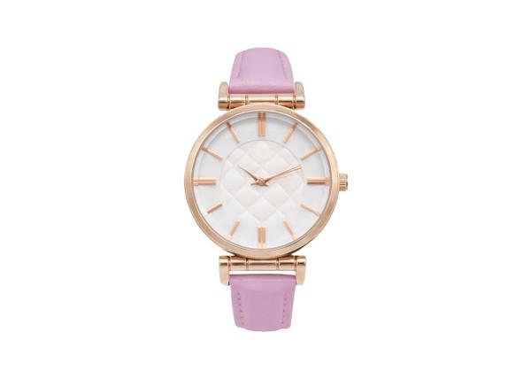 Female Analog Stainless Steel Ladies Quartz Timepieces Leather Strap