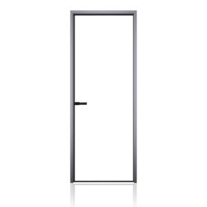 Ultra Slim Edge Single Glass Aluminium Swing Doors Silent For Office
