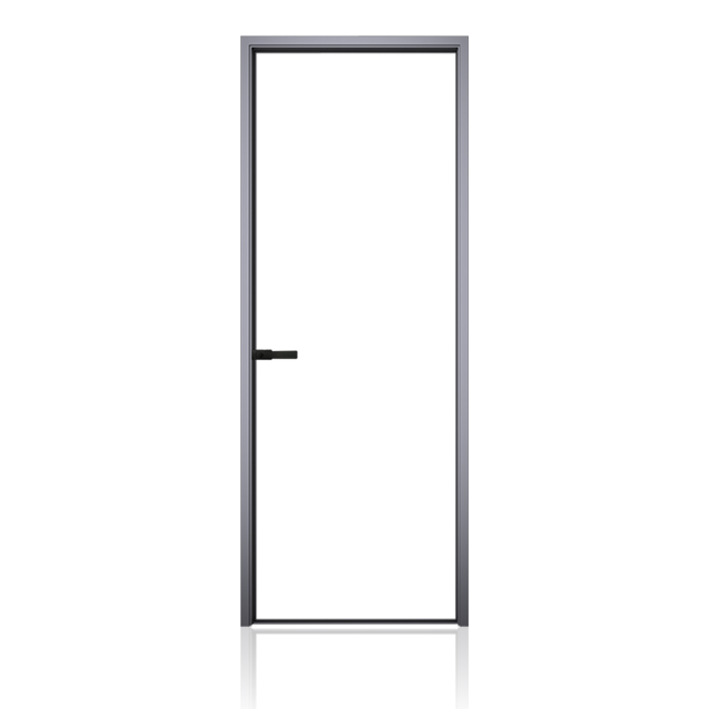 Ultra Slim Edge Single Glass Aluminium Swing Doors Silent For Office