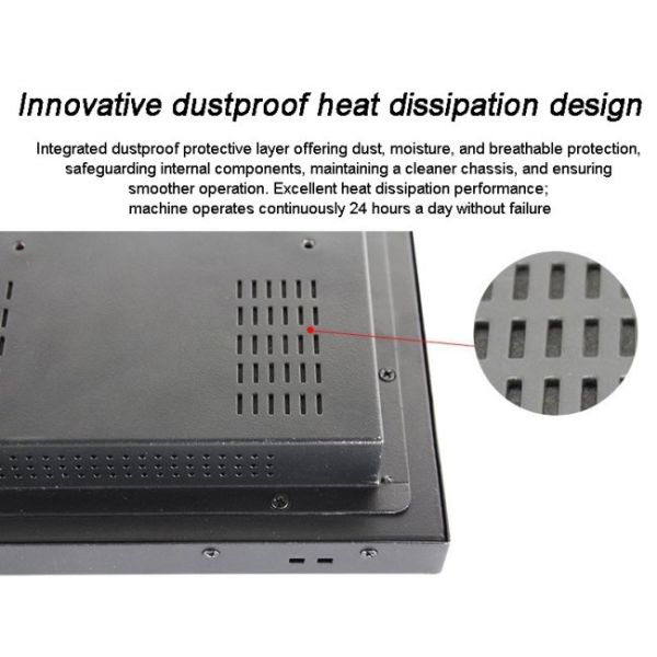 ZXTLCD Ordenador de control industrial de 21,5 pulgadas totalmente cerrado, a prueba de polvo, IP65, resistente al agua, multitáctil, a prueba de vapor, montaje empotrado con serie alta