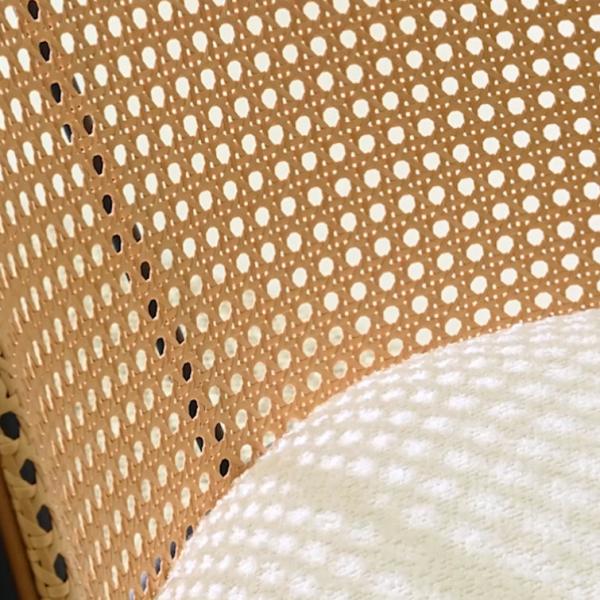 Armless Dining Rattan Wood Table With Wicker Chairs Custom