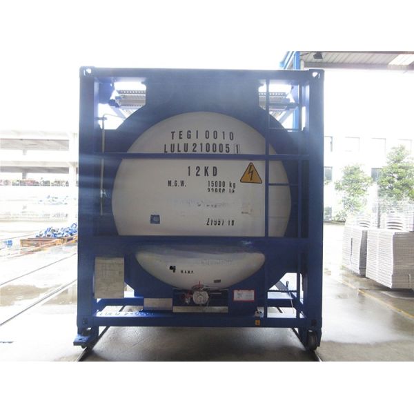 2900L-5000L Capacity Vertical Offshore Tank Container with Lifting Frame Weld Seam Acid Cleaning and Passivation Finish