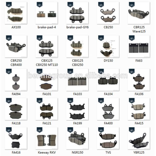 High Performance Ceramic Brake Pads Assorted Color 30000km Lifespan 200g Weight