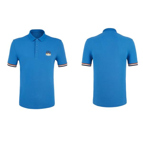 Short Sleeve Cotton Men'S Polo Shirts Anti Pilling With Custom Logo Color