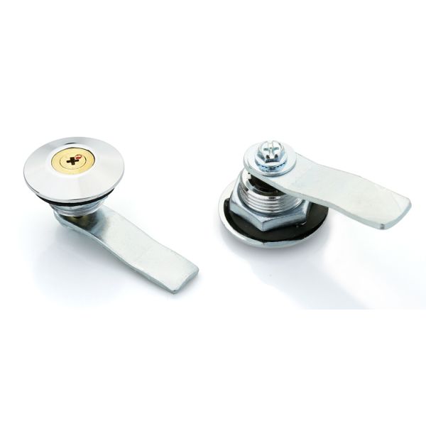 Electrical Cabinet Cylinder Cam Lock , Wear Resistant Slotted Cam Lock