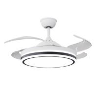 Fabricante Lámpara de ventilador LED simple de 42 pulgadas con conversión de frecuencia Bluetooth 110V-220V de ancho para sala de estar