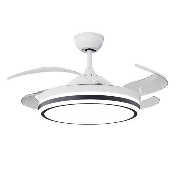 42-Inch Modern Simple LED Fan Lamp with for Bluetooth Frequency Conversion 110V-220V Wide Pressure for Living Room