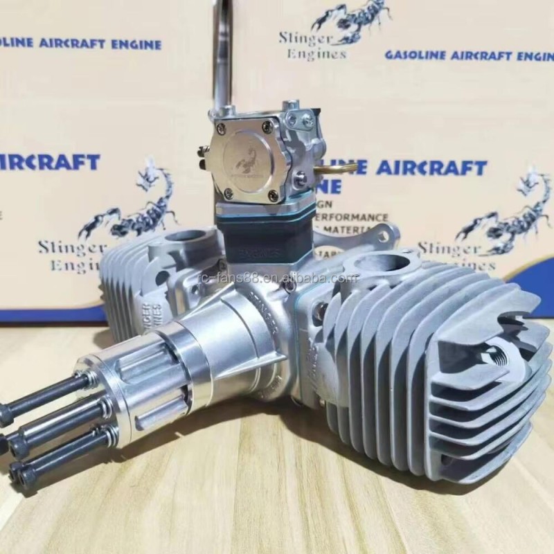Rcgf Stinger 125cc Twin 2 Cycle 2 Stroke Piston Type Gasoline Engine For Fpv Rc Uav Airplane Fixed-Wing Drone