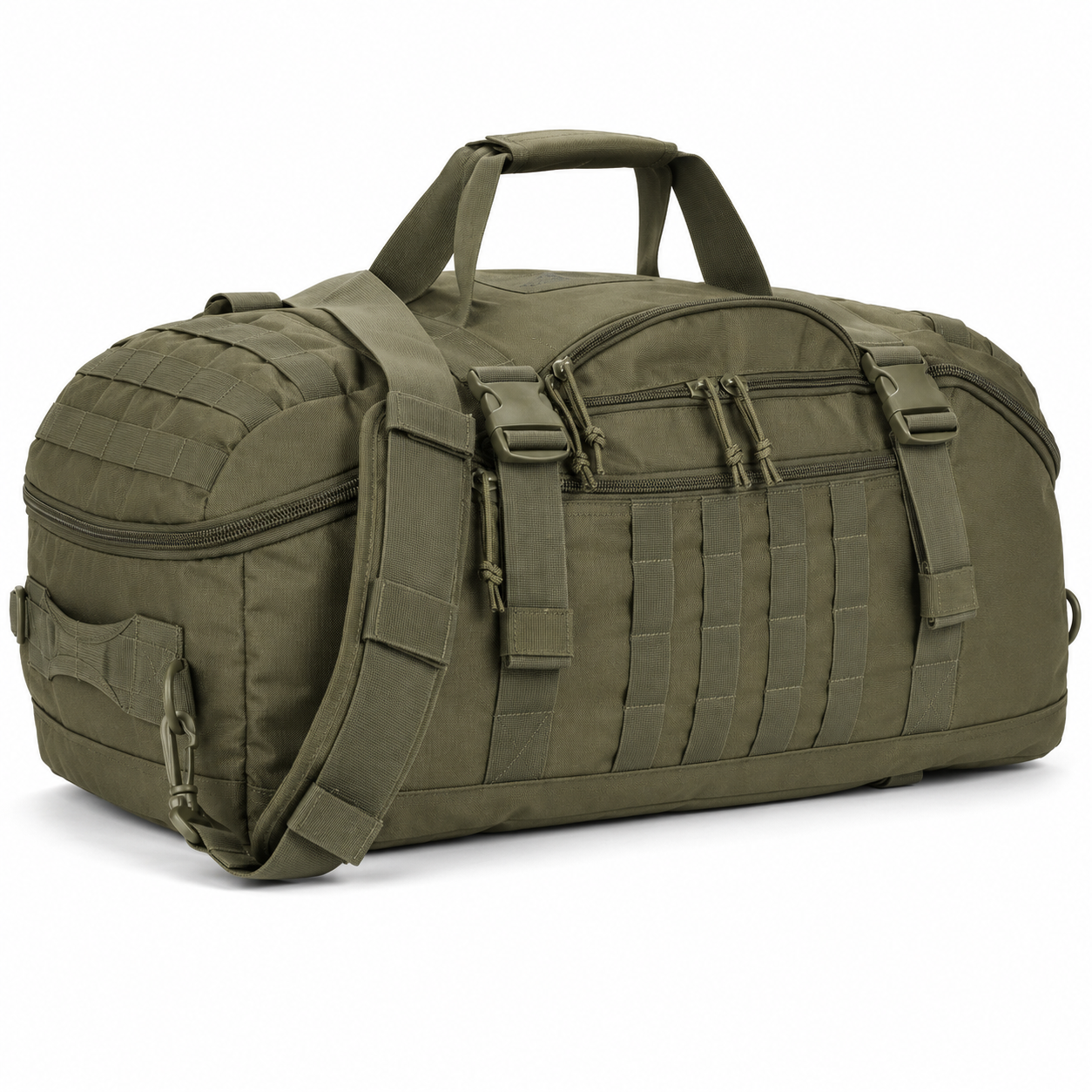 25L Tactical Duffle Backpack for Men, Convertible Weekender Gym & Travel Bag for Overnight Trips, Workout, Sports and Outdoor Use, Black