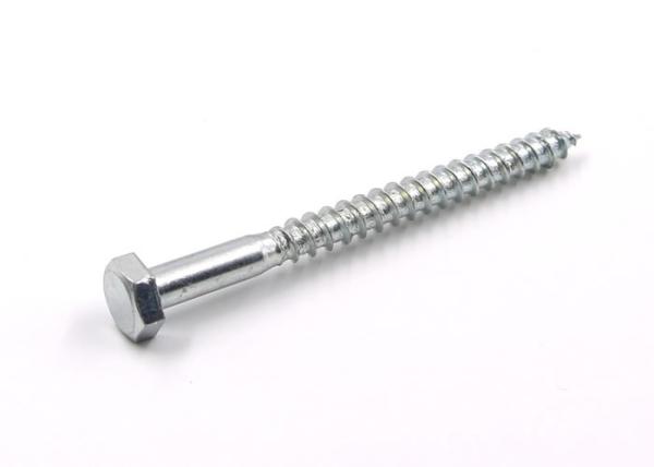 Hex Head Mild Steel Wood Screws DIN571 Zinc Plated Blue White Color