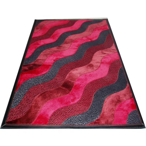 New Fasion rug Made in China Good price Leather With Very Soft Polyester Face Carpet Leather Backing New Design