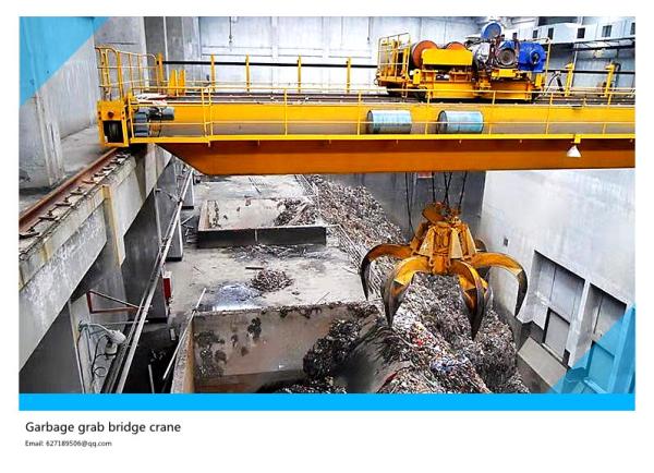 China's high quality and low price 25 ton garbage grab bridge double beam crane, power plant double beam crane, grab dou