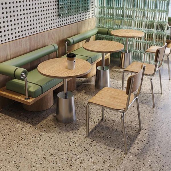 Modern Design Semi-Circular Sofa Booth Commercial Table Chair Set for Restaurants and Hotel Dining Area