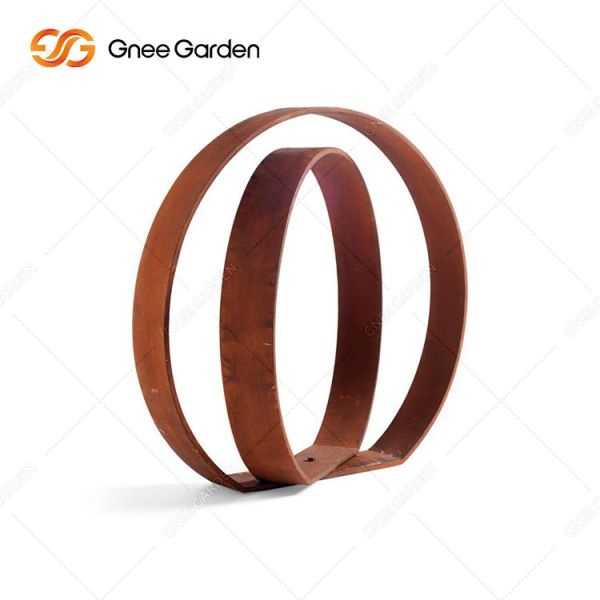 SGS Certified Rust Corten Steel Rusty Metal Ring Sculpture Outdoor Landscapes