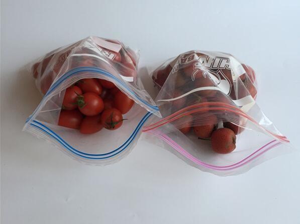 Double zip seal packaging bag, Double sealed food storage custom printed plastic zip lock bag, Moisture Proof plastic go
