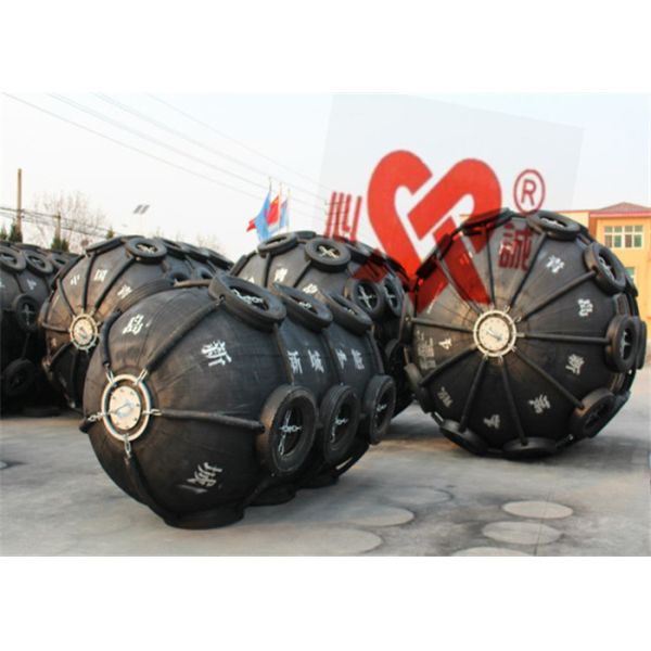 Marine Ship To Dock Protection Yokohama Rubber Fender 2.5m Diameter