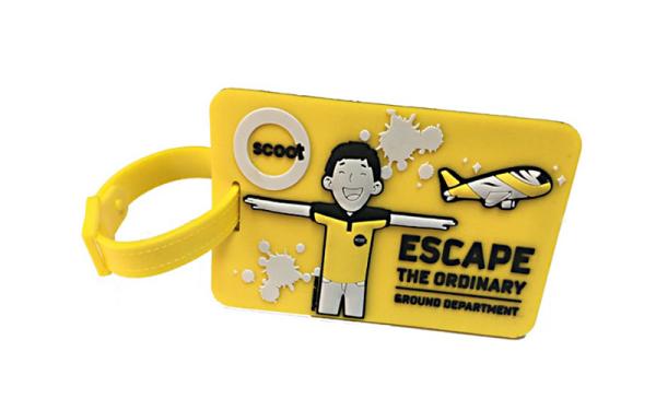 Plastic ID Card Luggage Identification Tags , Promotional Luggage Tags Injection Logo