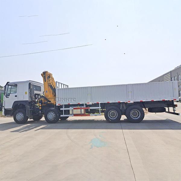 Novo caminhão de carga Sinotruk Howo 10 toneladas guindaste dobrável 12 rodas 400 hp para venda