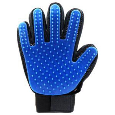 Massage Pet Grooming Glove / Efficient Pet Mitt Brush Customized Color