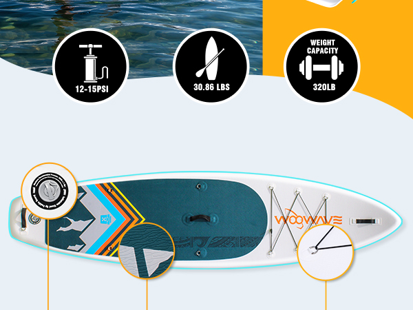 Stand Up Surf Race Board 11'6'' Inflatable Paddle Board with Pump and 10kgs Weight
