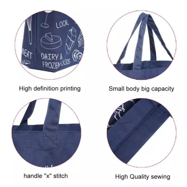 12oz Red Blue Cotton Shopping Custom Packaging Bag