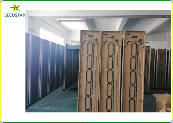 Infrared Sensor Metal Walk Through Gate 18 Detection Zones Alarm In Hospital Entry