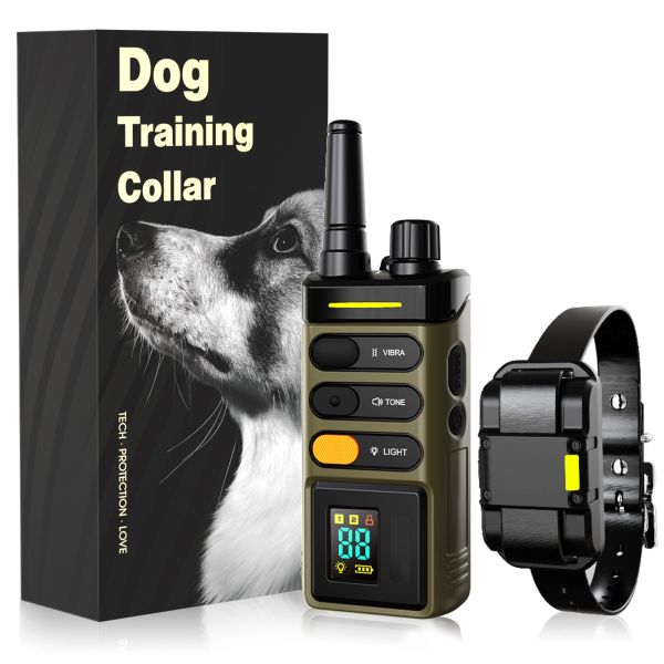 Eco-Friendly Fashionable Waterproof Electric Guard Shock Collar Stylish Nylon Plastic Remote Dog Training Supplies