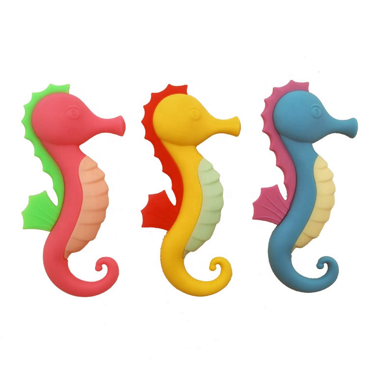 Baby Molar teether Baby Teething Toys, Hippocampus Infant Training Toothbrush for Molar Massage