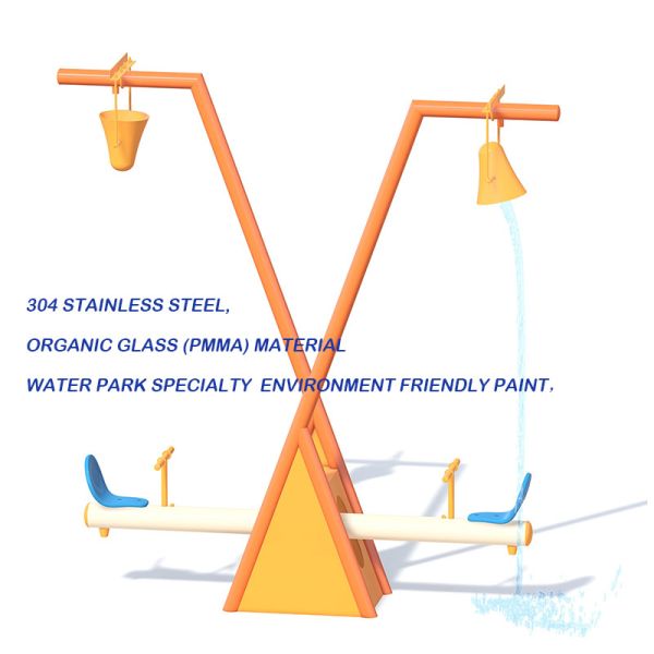   Fiberglass 304 stainless steel  Tip Bucket Seesaw  Aqua Water park Accessories Commercial Splash Pads