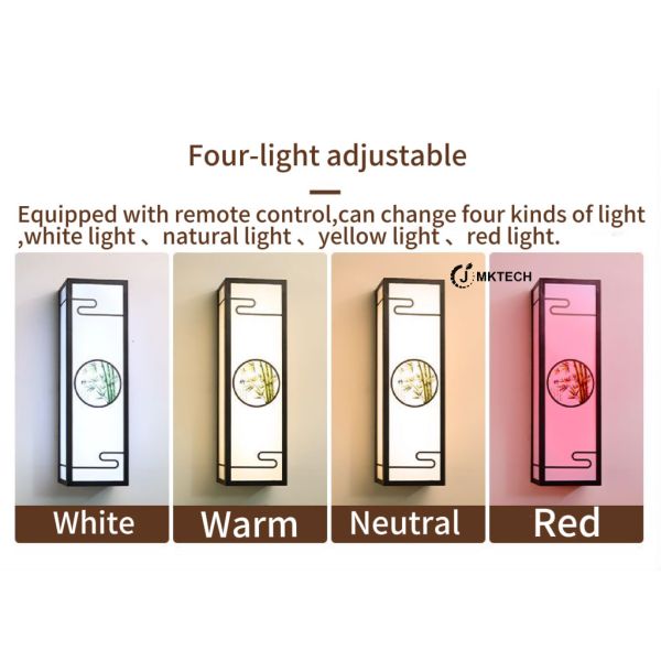 Lámpara de pared para patio exterior de mármol de cobre impermeable