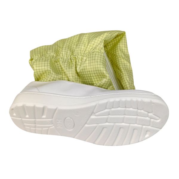 Желтая PU подошва ESD Обувь для безопасности Обувь для чистых комнат Антистатические длинные сапоги для промышленной работы Обувь