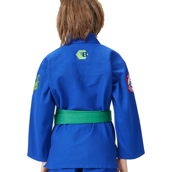 Children's 380GSM Pearl Weave BJJ Gi 100% Cotton Brazilian Jiu Jitsu Kimono with Custom Embroidered Logo