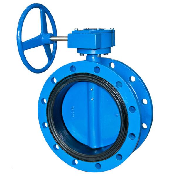 Bs Awwa Dn150 Flanged Soft Sealing Double Eccentric Flange Butterfly Valve