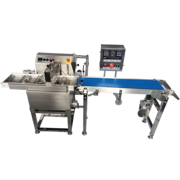 Stainless Steel 304 Chocolate Enrobing Machine 220V Single Phase Long Service