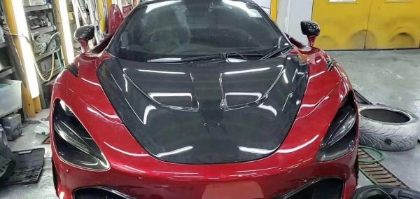 For McLaren 720s Carbon Fiber Hood 720s Upgraded NOVI Style Carbon Fiber Hood Body Kit