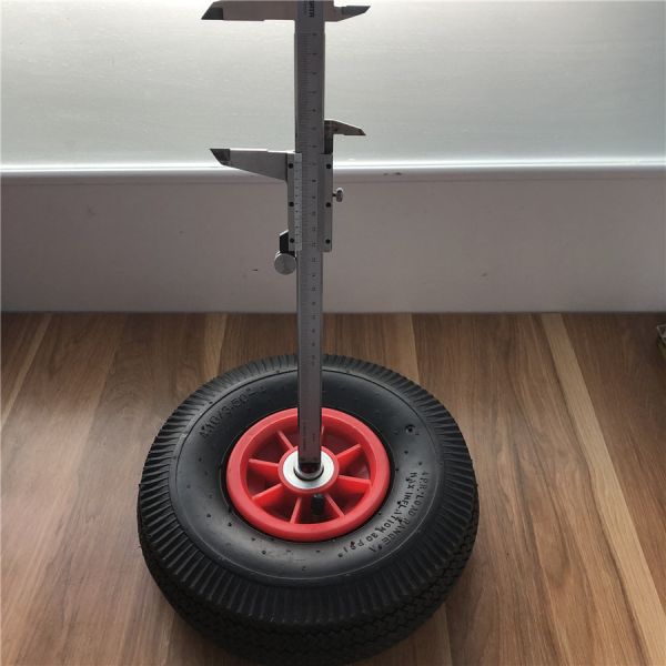 350-4 10 Inch Solid Rubber Wheels Plastic Rim