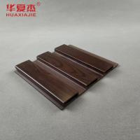 Black Walnut Wpc panel de pared flotado superficie de impresión a prueba de agua y fácil de limpiar