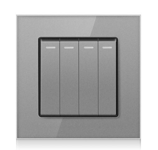 10A Brass Lighted Rocker Switch Nickel Plated Terminals Suqare Lighted Toggle Switch
