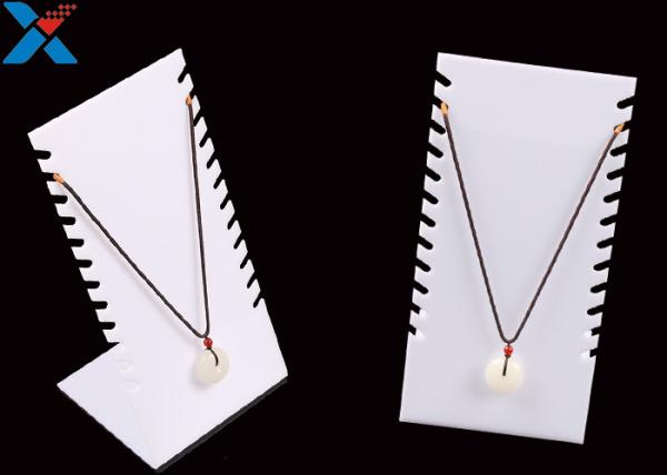 Jewellery Store Acrylic Necklace Display Stands , Acrylic Necklace Holder Pendant Bracelet