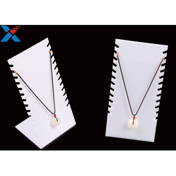 Jewellery Store Acrylic Necklace Display Stands , Acrylic Necklace Holder Pendant Bracelet