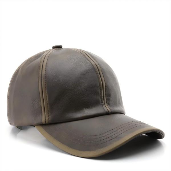 Fashional Classical Solid Color PU Baseball Cap