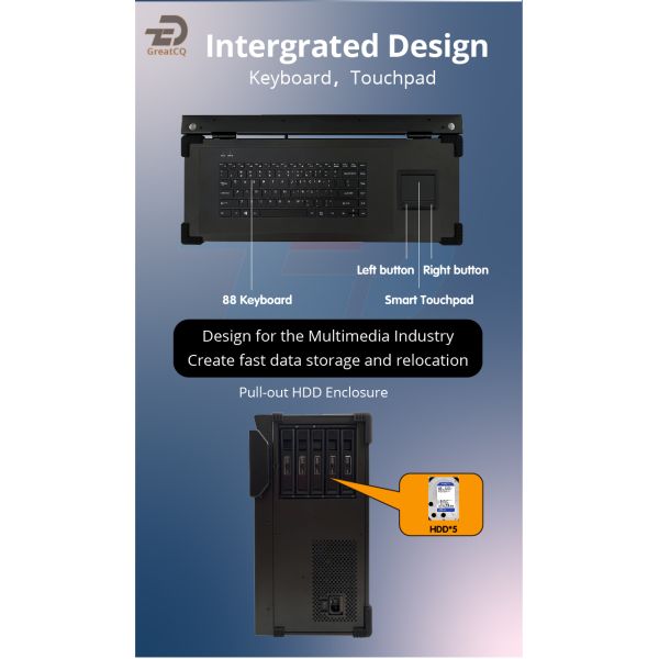 HDD resistente PC industrial militar Rackmount Computador Liga de alumínio