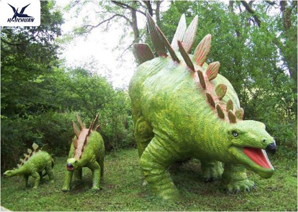 Jurassic Park Outdoor Resin Animal Statues , Artificial Robotic Moving Dinosaur Sculpture Park 
