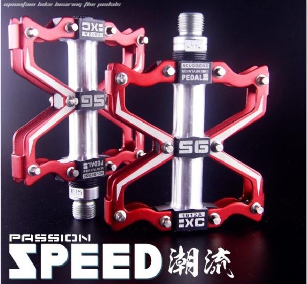 CNC Processed 3 bearing Aluminum Alloy Bicycle Pedal Premium Anodized Colors