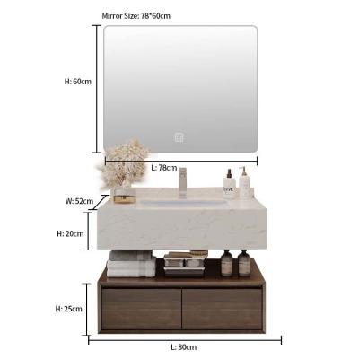 Luxurious Bathroom Wall Hung Vanity Units Double Layered