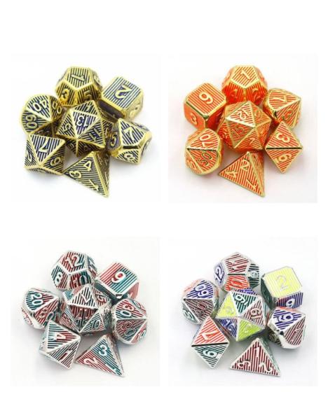 Digital Metal RPG Dice Color Vertical Strip Dnd Coc Luxury style