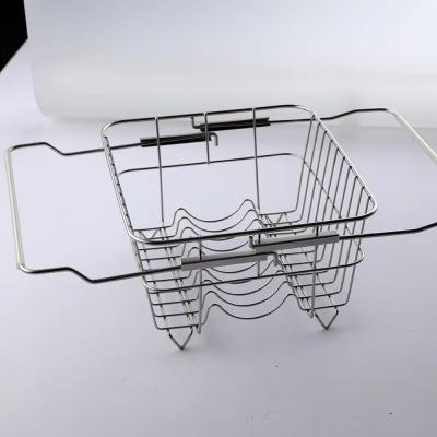 Estacas de pratos de cozinha retráteis de aço inoxidável de camada única